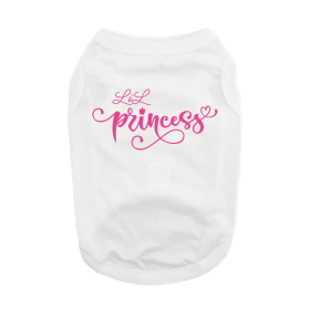 Lil Princess Dog Shirt (Color: White, size: X-Small)